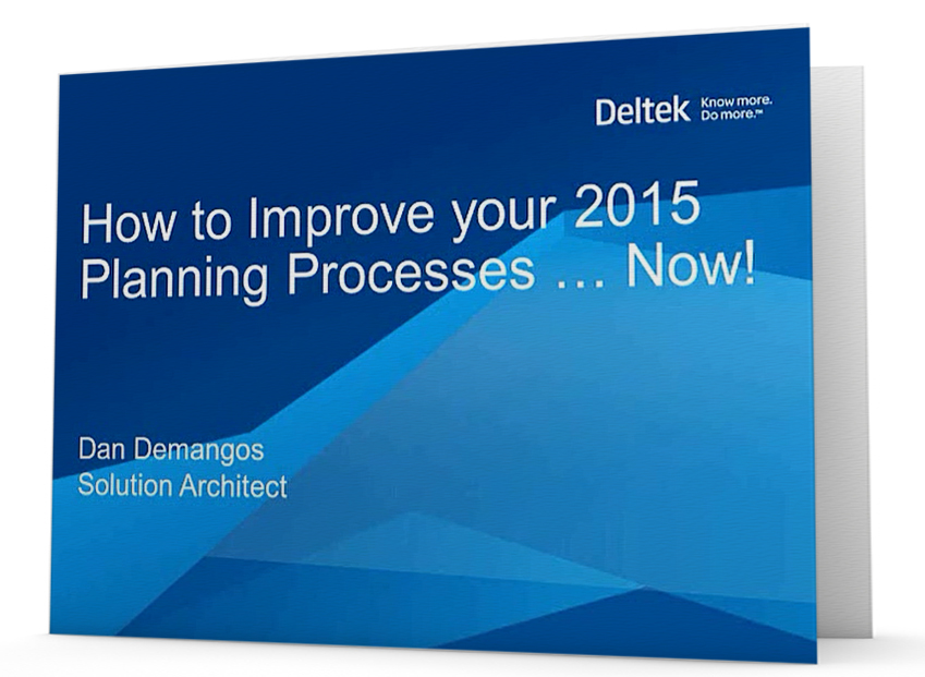 On Demand Webinar: How to Improve Your 2015 Planning Processes...Now!